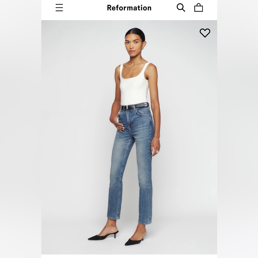 Reformation High Waisted Straight Leg Jeans 31P